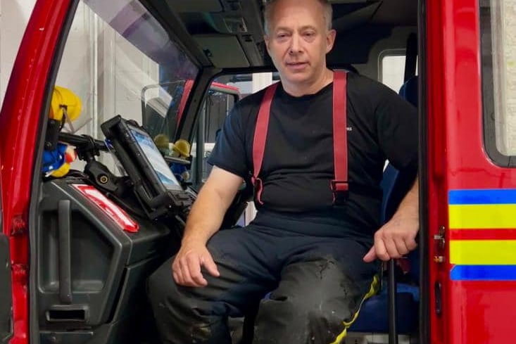 Nether Stowey fireman Richard Nurton, who has retired after 30 years.