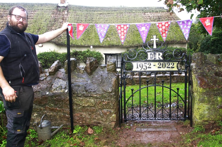 Bicknoller Kyle Roberts, from West Country Blacksmiths, Allerford, who designed and fitted the gate