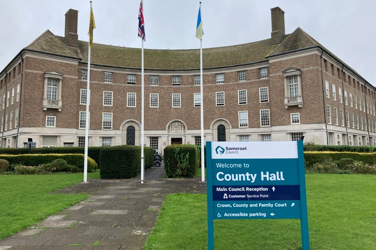 Somerset Council's County Hall headquarters, in Taunton.