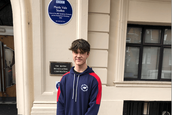 Anthony Knight outside the BBC's Maida Vale Studios .