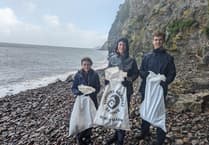 Exmoor young rangers join 'Plastic Free' beach clean-up operation