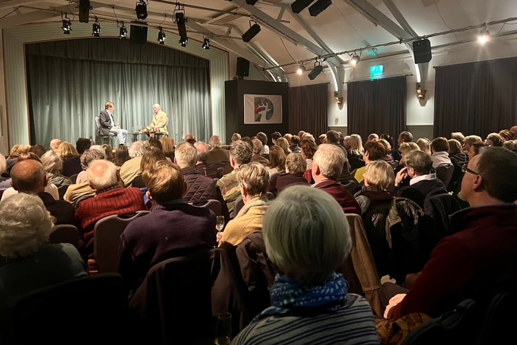 A packed Dulverton Town Hall during the inaugural literary festival last year.