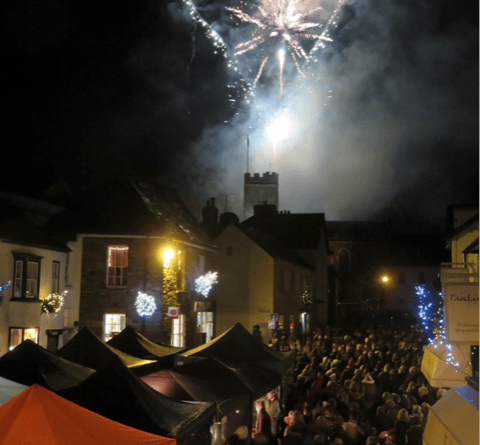 Fireworks mark the end of last year's Dulverton by Starlight festival.