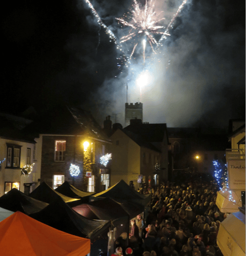 Fireworks mark the end of last year's Dulverton by Starlight festival.