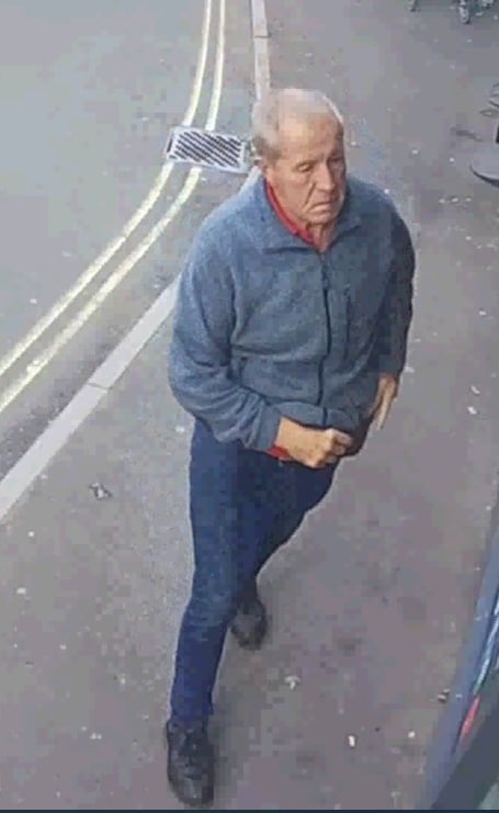 A new photograph of wanted man Richard Scatchard, showing him in Swain Street, Watchet.