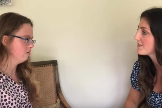 Arianna Harkin with her sister Lucy, who is fund-raising for her to attend Foxes AScademy, Minehead