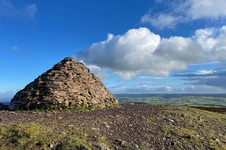 Dunkery Beacon, the highest point on Exmoor.