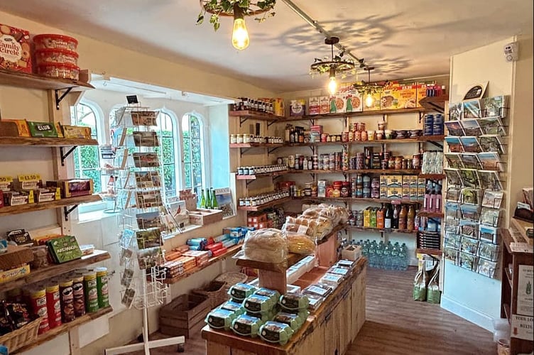 Inside the renovated Allerford Post Office and Shop.
