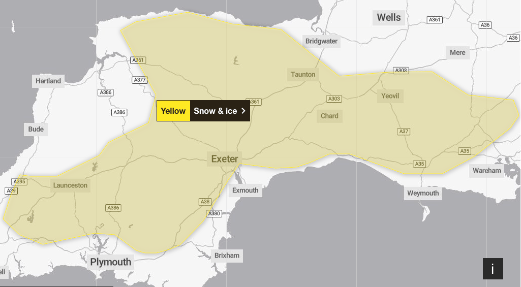 Severe weather warning issued by Met Office as snowfall expected | wsfp ...