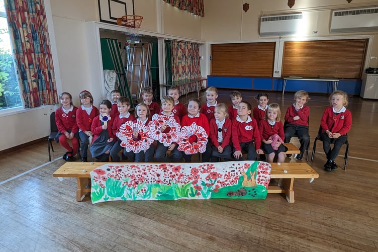 Pupils of Dunster First School.