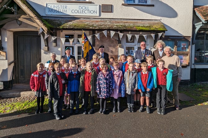 Dunster First School pupils helped to lead Remembrance events in the village.