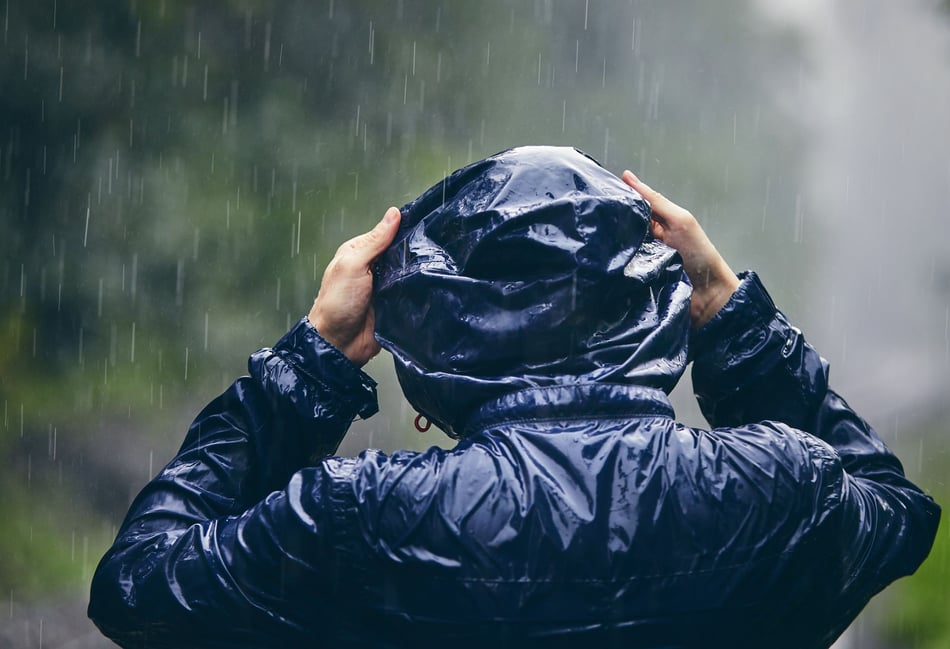 Moderate rain with high chance of showers