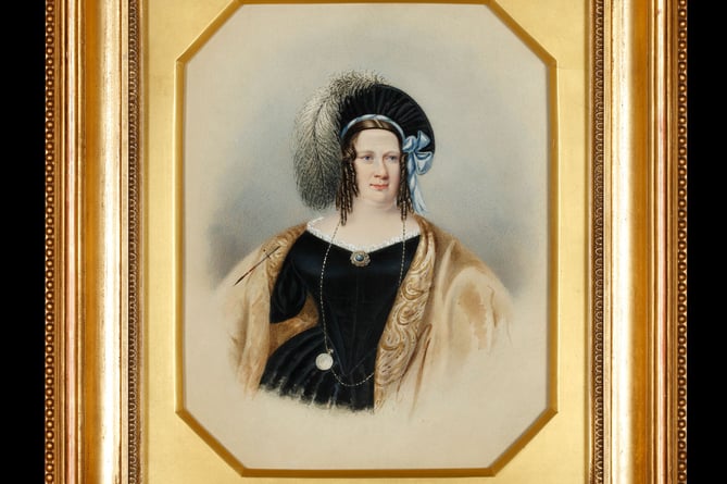 The self-portrait miniature of Sarah Biffin which is to go on display in the Museum of Somerset.