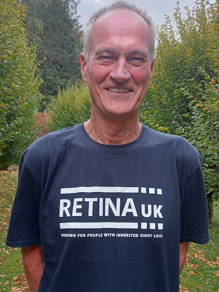 Raddington local, Simon St Leger-Harris running for Retina UK.