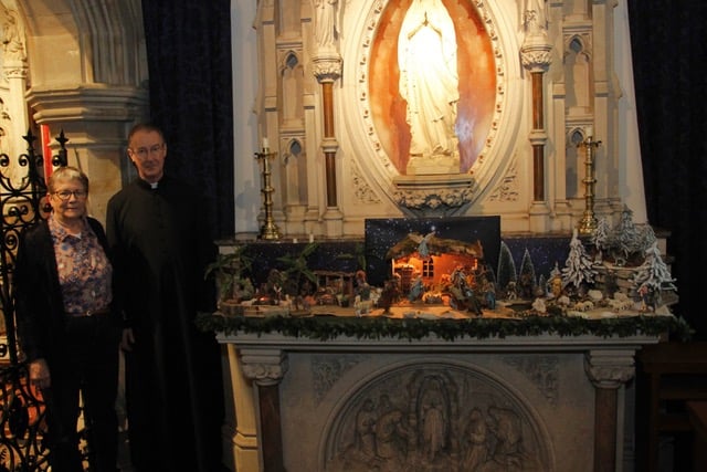 The presepio at Sacred Heart Church in Minehead.