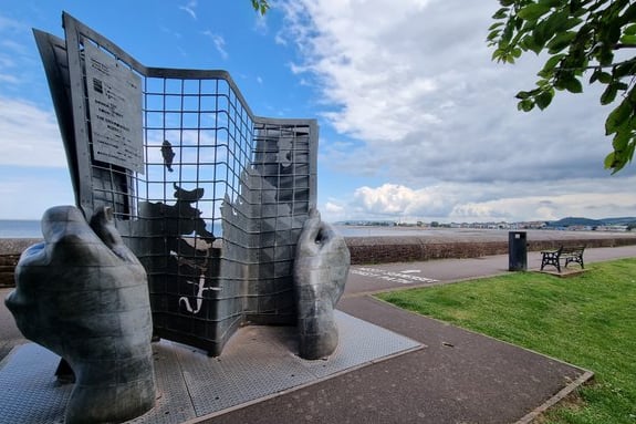 The start of the South West Coast Path, in Minehead.