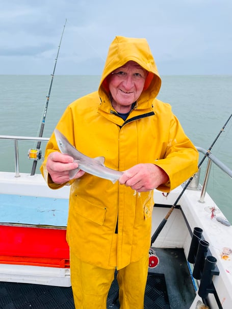 Albert Hartgen on his Minehead fishing boat Orca.