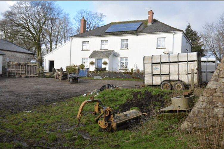 A view of Driver Farmhouse, on Exmoor.