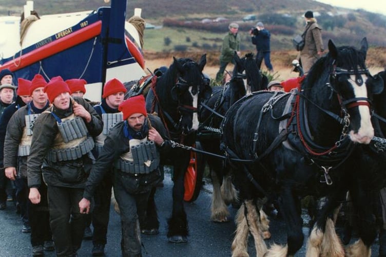 The 100th anniversary of the Lymouth-Porlock overland lifeboat launch was also marked with a re-enactment.