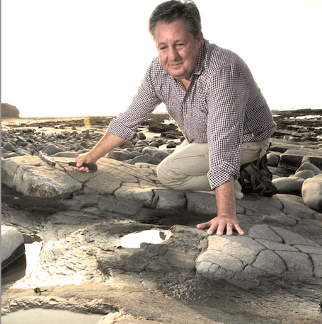 Dr Andy King, of Geckoella Ltd, is warning fossil hunters on beaches at Watchet to only take loose specimens.