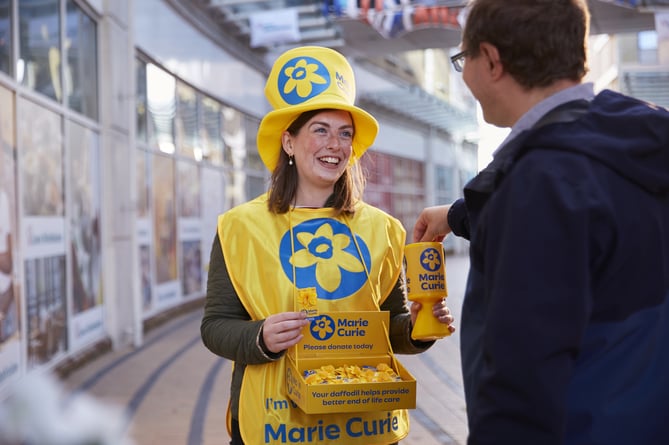 Marie Curie Great Daffodil Appeal campaign manager Amy Dreszler takes part in last year's fund-raiser.