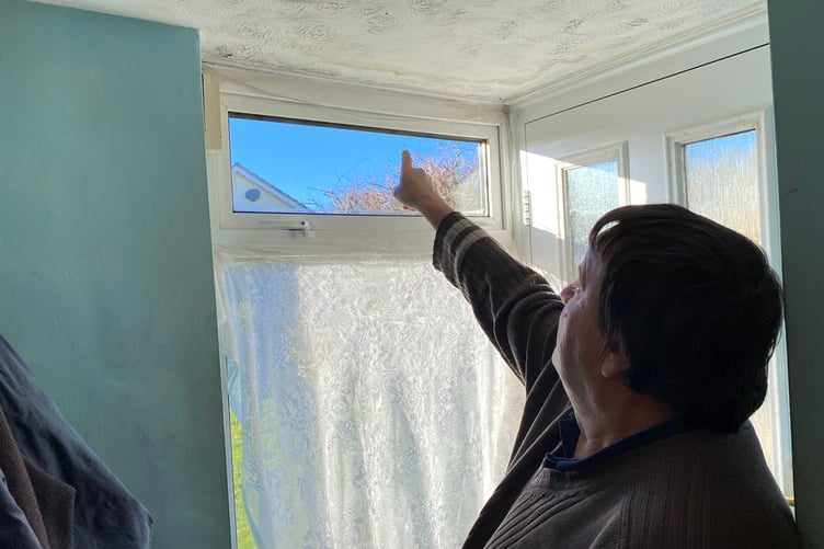 Mr Hayes was left fighting a leaking roof and mould