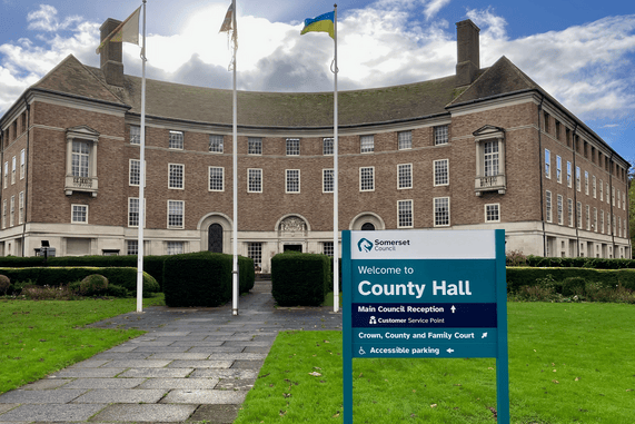 Somerset Council's County Hall, Taunton, headquarters.