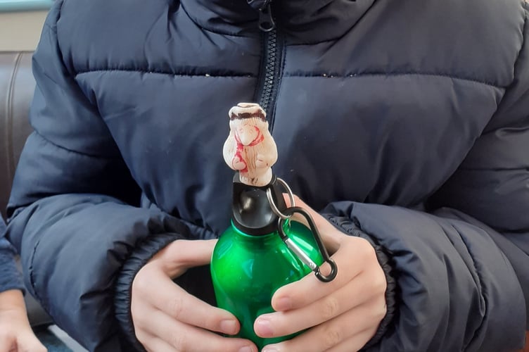A plastic Womble figure found during a Watchet beach clean.