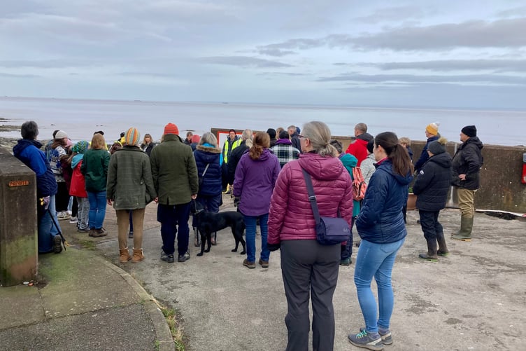 Volunteers who attended a beach clean organised byPlastic Free Watchet.