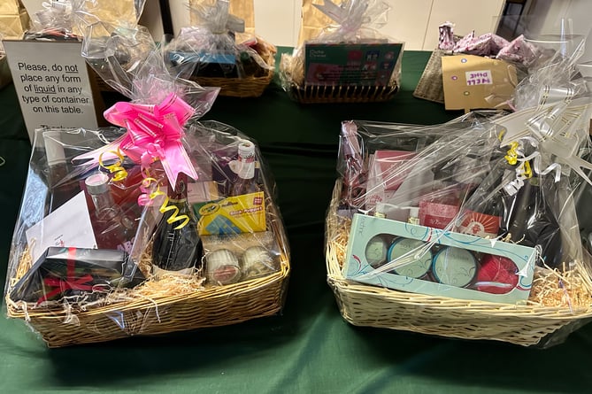 Hampers were given as prizes for bingo full houses during a fund-raising evening in Withycombe Memorial Hall.