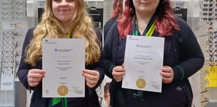 Apprentices Maddi and Poppy eye optical careers