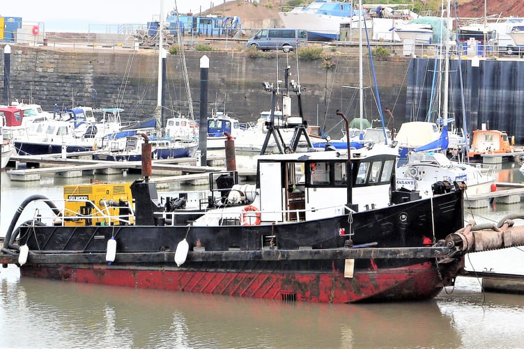 The CMS Doonhamer dredger which has now vanished from Watchet harbour.