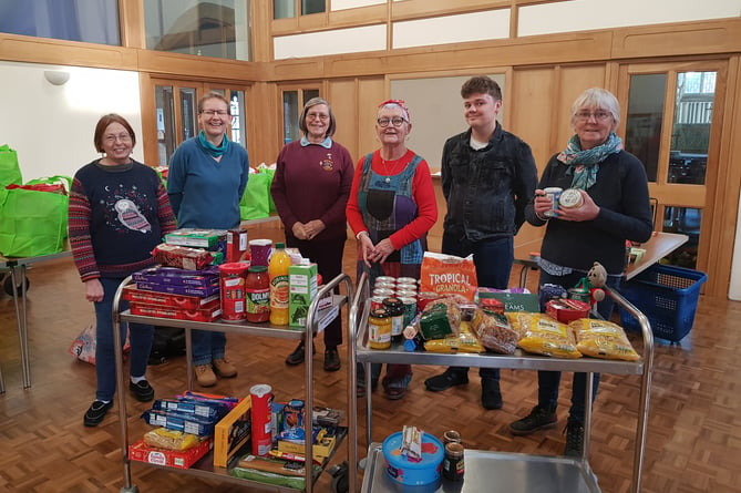 Minehead and District Lions Club gave food donations which helped West Somerset Food Bank through the busy Christmas and New Year period.
