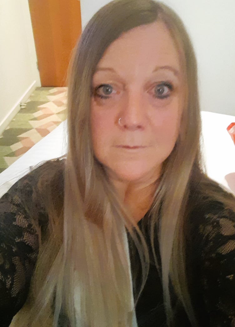 Donna Archer, whose long hair is being cut for the Little Princess Trust.