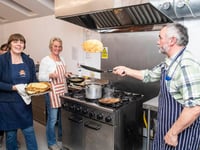 Village pancakes raise funds for air ambulance charity