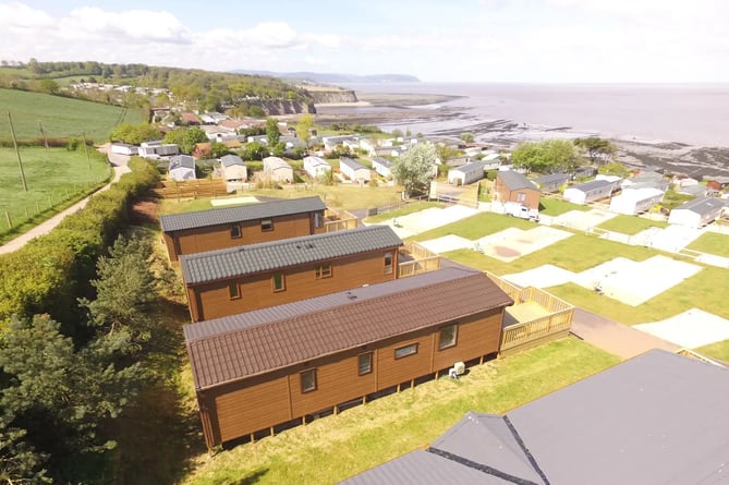 A view of St Audries Bay Holiday Club, on the coast between Watchet and Kilve.