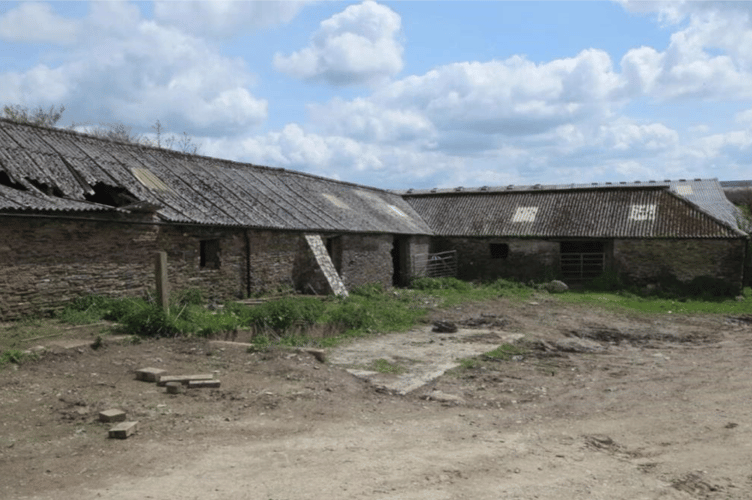 One of the barns which have become rundown on Driver Farm, Exmoor.