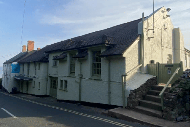 The Anchors Drop public house, Blue Anchor, seen from the road.