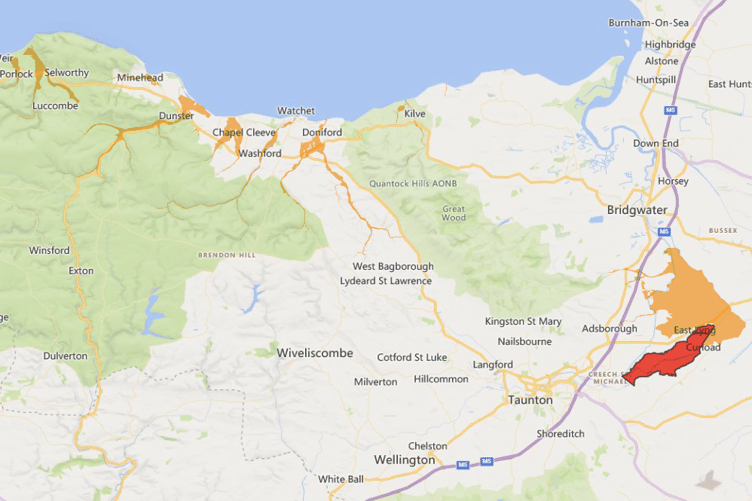 The Environment Agency has warned "flooding is expected" near Taunton