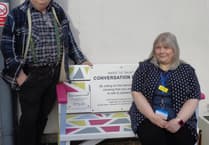 'Conversation' bench in Minehead Hospital is refurbished by builder Tony Berry
