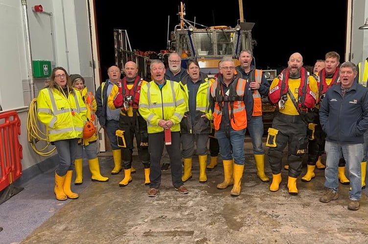 Minehead RNLI crew are setting the bar high in shanty challenge