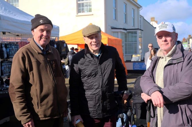 MP Ian Liddell-Grainger (centre) visited Watchet's first Sunday street market of the season, held on The Esplanade.