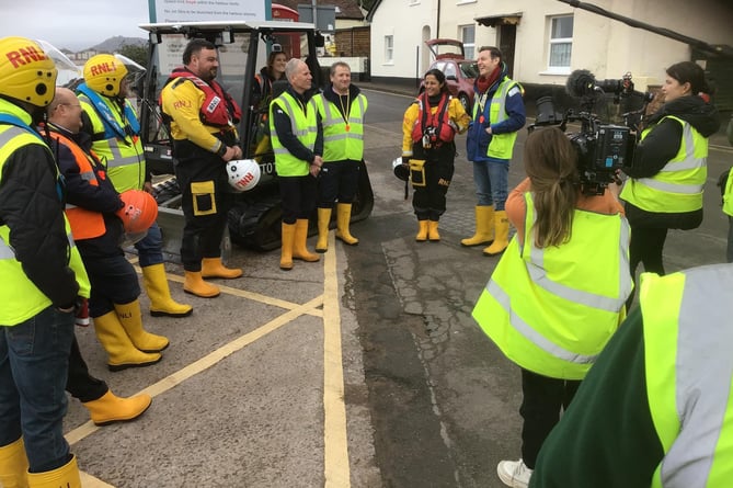 A BBC Countryfile crew has filmed Minehead's RNLI crews for an episode being screened this weekend.