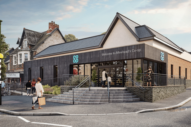 How the new Co-op should look after McCarthy Stone's retirement apartments development in Minehead.