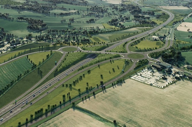 The proposed Mattock's Tree Green junction linking the dualled A358 to the A378 - National Highways - 240522.jpg