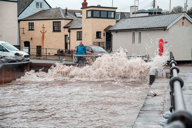 High tides resulted in some flooding in Watchet, on Tuesday March 21