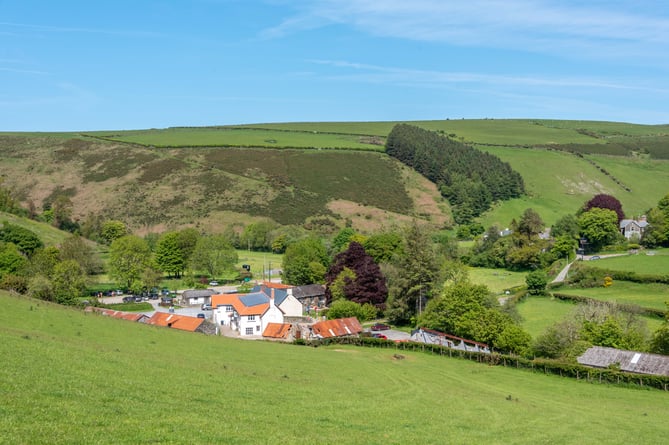 A view over Exmoor's Lorna Doone Valley.