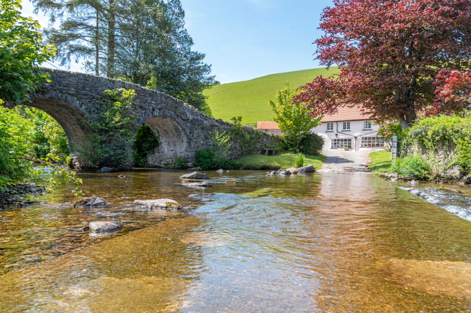 Malmsmead Bridge and the old ford in Exmoor's Lorna Doone Valley