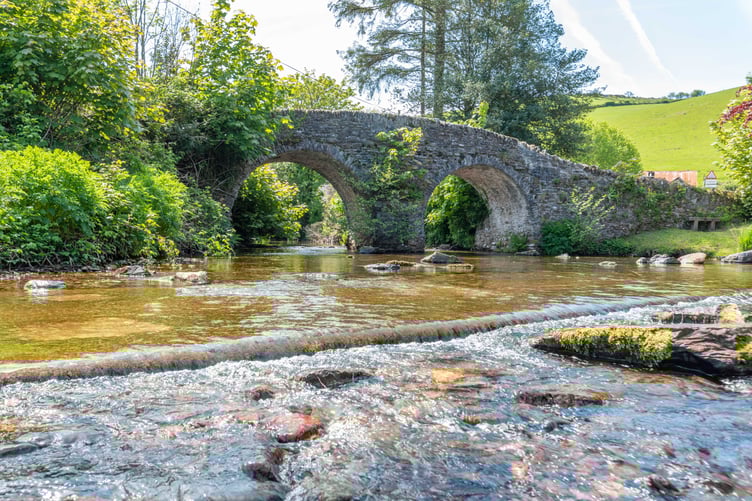 The old ford at Malmsmead, in Lorna Doone Valley, on Exmoor.