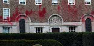 County hall hit by Palestine protest